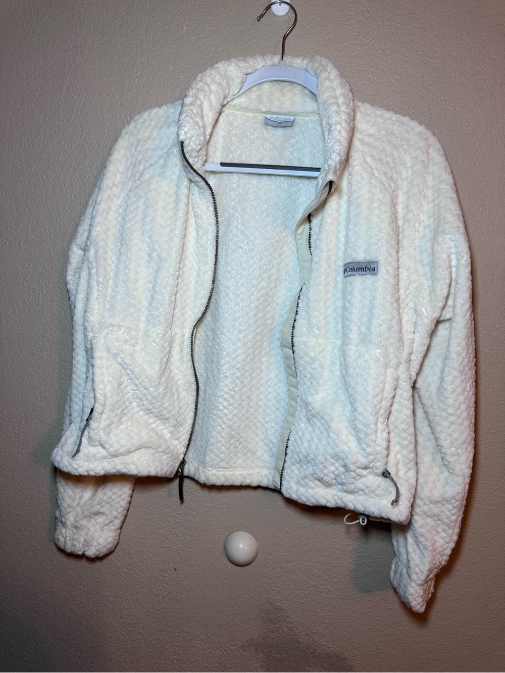 Columbia Women's Cream Teddy Fleece Zip Jacket